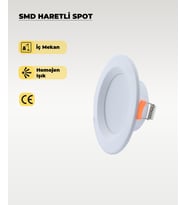 5W Smd Led Plastik Spot Beyaz Amber Işık 2 Adet
