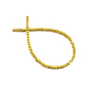 Hematit Doğal Taş Parlak Gold Küp Kesim 3x3mm Dizi [AA]