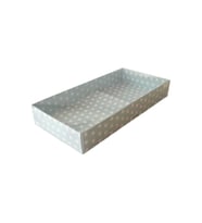 Asetat Kapaklı Karton Kutu 20X10X3 (25 Adet)  Puantiyeli Mavi