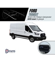 Ford Transit Krom Ön Panjur Çerçevesi 4 Parça 2019 Üzeri Paslanmaz Çelik Uyumlu