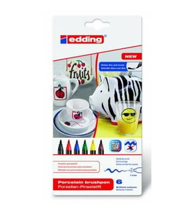 Edding 4200 Porselen Kalemi Standart Ana Renkler (6 lı Paket)