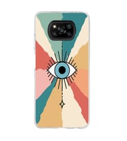 Poco X3 PRO / X3 NFC Uyumlu Göz Tasarımlı Şeffaf Telefon Kılıfı