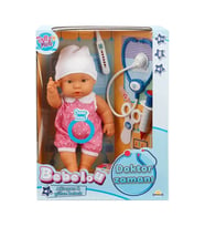 30111 Bebelou Doktor Zamanı Sesli Bebek Seti 35 Cm-Sunman(Ürün Oyuncaktır)