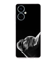PrintiFy Tecno Camon 19 ile Uyumlu Köpek 1 Kamera Korumalı Şeffaf Kılıf