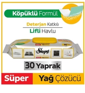 Mey İthalat® Yüzey Temizlik Havlusu 30 Adet Yağ Çözücü