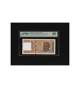 Madagaskar Madagascar Banky Foiben'i 10.000 Francs Frank P79a ND (1995) PMG 68 EPQ SUPERB GEM UNC Ç
