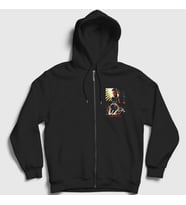 Presmono Unisex Siyah Cover Blade Runner Fermuarlı Kapüşonlu Sweatshirt 437977tt