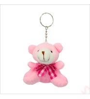 Pelüş Ayıcık Anahtarlık, 6,5 cm x 6,5 cm - Pembe