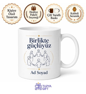 Kişiye Özel Ofis Ekibine Hatıra Kupa Bardak İsimli Hediye