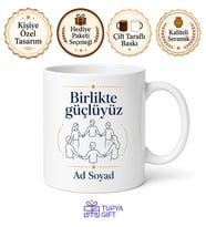 Kişiye Özel Ofis Ekibine Hatıra Kupa Bardak İsimli Hediye