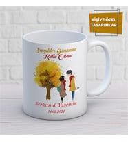 Kişiye Özel İsim Yazılabilir Sevgi Temalı Kupa Bardak