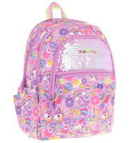 Kaukko Kids Kız Çocuk (Lila - Pullu Sweet Desenli) Dört Gözlü Okul Sırt Çantası - L5215