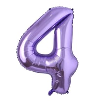 Mor Renk 4 Rakam Folyo Balon 100 cm