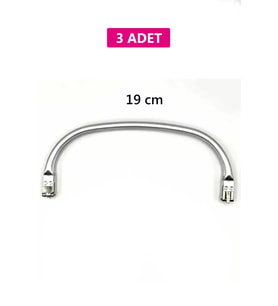 Gizli Metal Mango Çanta Bursu - 3 Adet - 19 cm - Metal Çanta Aparatı Çanta Aksesuarı