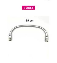 Gizli Metal Mango Çanta Bursu - 3 Adet - 19 cm - Metal Çanta Aparatı Çanta Aksesuarı