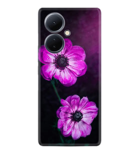 Vivo V29 Lite Kılıf Resimli Desenli Silikon Platinium Series Çiçekler 1869