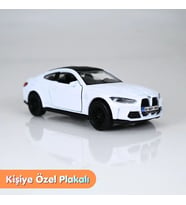 Bmw M4 Metal Oyuncak Araba - 1:36 Ölçek Kişiye Özel Plakalı