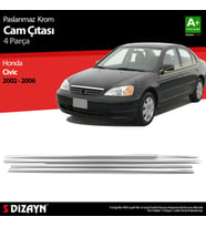 Honda Civic Krom Cam Çıtası 4 Prç 2002-2006
