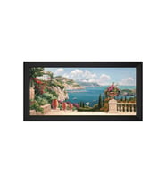 Manzara Temalı Kanvas Tablo 50 x 70 cm Siyah Çerçeve