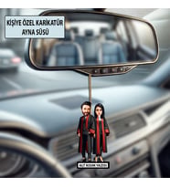 Kişiye Özel Avukat Karikatür Ayna Süsü – Hukukçulara Özel Araç İçi Hediyelik