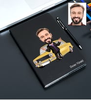 Kişiye Özel Araba Tasarımlı Karikatür Defter Ve Kalem Seti 83
