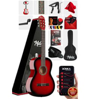 Midex CG-270RD Kırmızı Renk Klasik Gitar 4/4 Yetişkin Boy Sap Ayarlı Full Set