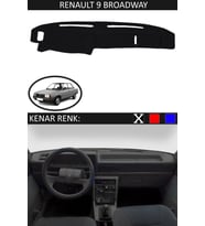 Renault 9 Broadway Için Uygun Torpido Koruma Halısı Siyah Kenar Renk Siyah