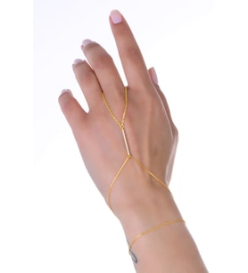 Gümüş altın yaldızlı zirkon taşlı modern bar (çubuk) şahmeran SGTL13012GOLD