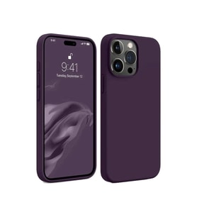 Apple iPhone 15 Pro Max Kılıf First Silikon - Mürdüm