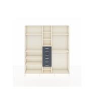 Arges Dolap 10 Raflı 6 Çekmeceli 3 Askılı 220x30x243 Aytaşı-Aytaşı/Antrasit