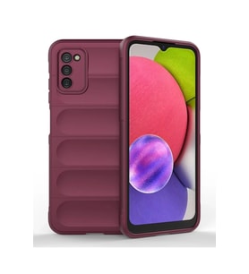 Newface Samsung Galaxy A03S Kılıf Optimum Silikon - Bordo