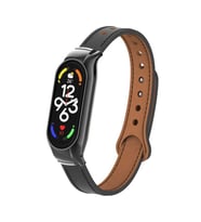 Lexroo Xiaomi Mi Band 7 KRD-68 Deri Kordon - Siyah