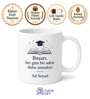 Sınava Hazırlanan Öğrenci İçin Kişiye Özel İsimli Baskılı Kupa Bardak Motivasyon Hediyesi