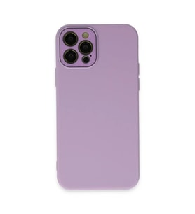 Mey İthalat® iPhone 12 Pro Kılıf Lansman Glass Kapak - Lila