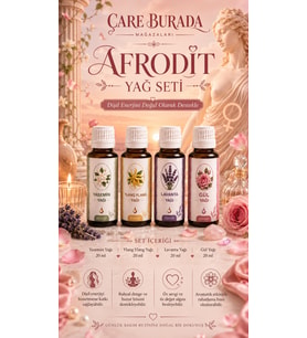 Afrodit Dişil Enerji Yağ Seti (Ylang Ylang & Gül & Lavanta & Yasemin)