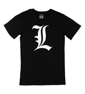 Death Note L Logolu Siyah Tişört
