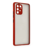 Mey İthalat® Samsung Galaxy A91 / S10 Lite Kılıf Montreal Silikon Kapak - Kırmızı