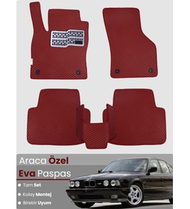BMW 5 SERİSİ E34 SEDAN (1988-1996) Uyumlu EVA Paspas Tam Set–Araca Özel,Su Geçirmez