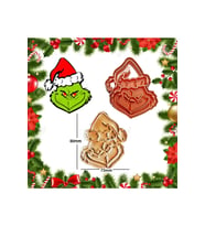 Yılbaşı Temalı Grinch Figürlü Sevimli Kurabiye Kalıbı / Kesici / Şekillendirici (A.Beyaz)