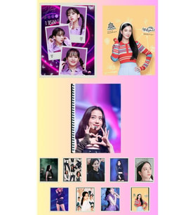Jisoo blackpink Poster A3 boyutu 2 adet ,defter A4 boyutu 1adet ,fotokart 9 adet
