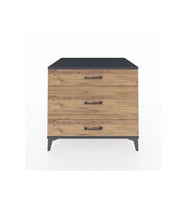 Kronos Şifonyer 3 Çekmeceli 88x59x80 Antrasit-Çam