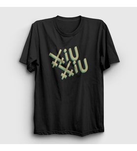 Presmono Unisex Siyah Logo Band Xiu Xiu T-Shirt 549323tt