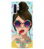 Samsung Galaxy Note 10 Plus Kılıf Desenli Silikon Güzel Kılıf Sugar And Woman 1418