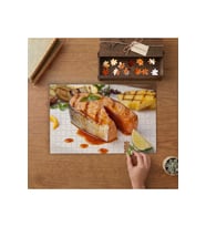 Izgarada Pişmiş Somon Tasarımı 240 parça Ahşap Puzzle Ahşap Kutuda MP01818