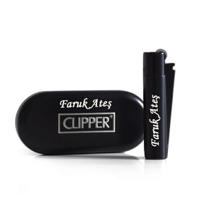 İsme Özel  Clipper Siyah Renk Çakmak