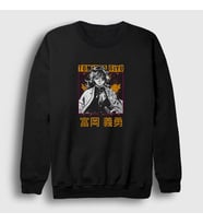 Presmono Unisex Siyah Giyu Tomioka V3 Anime Demon Slayer Kimetsu No Yaiba Sweatshirt 298641tt