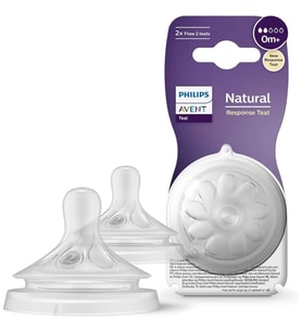 Philips Avent Natural Response 2'li Biberon Emziği, 2 Numara, 0 Ay+
