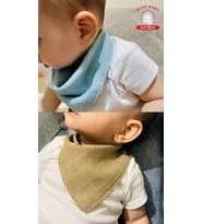 %100 Organik Pamuk Çift Katlı Müslin Kumaş Iki Çıtçıtlı Bebek Salya Önlük Fular (Kiremit)