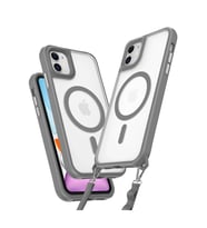 Newface Apple iPhone 12 Kılıf Enka Magsafe Silikon Kılıf - Titan Gri