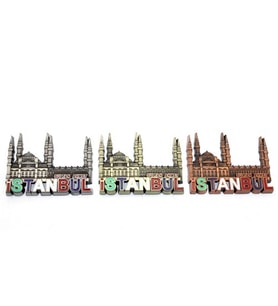Periboia İstanbul Temalı Metal Magnet Model 5 (Karışık)